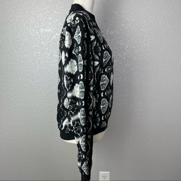 W118 by Walter Baker Snakeskin Print Bomber Jacket Sz M - Picture 4 of 8